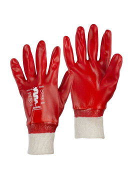 RED POLYESTER JERSEY LINER GLOVES SIZE 10