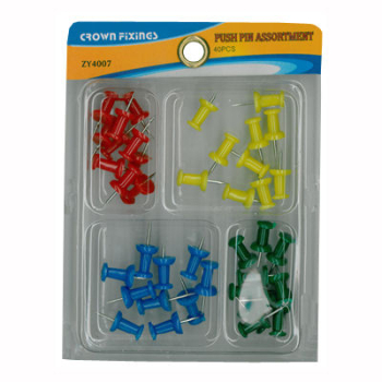 GENERAL ASSORTMENT OFFICE PUSH PINS 40 pieces