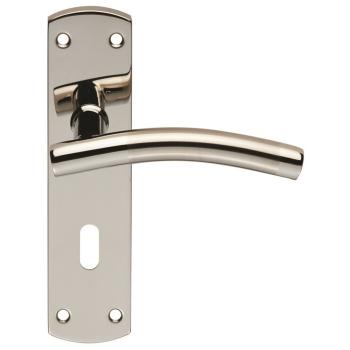Steelworx 201 Stainless Steel Curved Lever On Backplate